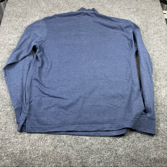 US Polo Assn Sweater Men's medium Blue Long Sleeve 1/4 Zip Pull Over - Picture 9 of 10